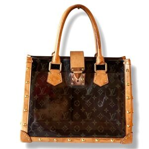 LOUIS VUITTON Limited Edition Monogram Ambre Neo Cabas MM Vinyl Bag • Italy 2004